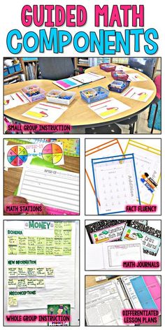 the guided math components for students to use in their homeschool class or classroom