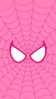 a pink spider web with white eyes on it