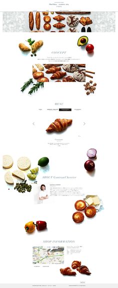 an image of different types of food on the same page, including breads and vegetables