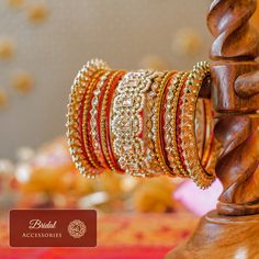 Exuding radiance on your special occasions has never been easier! A graceful and beautiful set of bangles handcrafted with champagne stones and pearl moti to accompany you through wedding celebrations. One order includes two bangle sets. Available in various sizes. Gold-plated on high-quality brass as base metal. Pariza Bangles Size 2.6 are in-stock & ready-to-ship. The delivery time frame for other sizes is 4-6 weeks. For custom or urgent requests, please contact support@alacouture.com. *Please Unique Gift Cards, Create Words, Faux Stone, Bangle Set, Your Special, Base Metal, Free Giveaway, Celebrity Weddings, Wedding Makeup