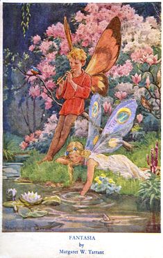 an image of a fairy with flowers in the background