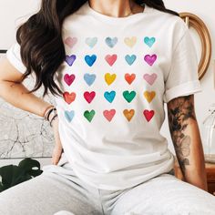 Excited to share the latest addition to my #etsy shop: Artsy Watercolor Hearts Soft Graphic Tees (Unisex for Women) Watercolor Hearts, Soft Graphic, Cute Graphic Tees, Watercolor Heart, Heart Graphic, Graphic Apparel, Comfort Colors Tee, Trendy Tee, Valentines Shirt