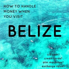 the cover of how to handle money when you visit belize, which shows boats in clear blue water