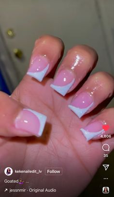 Real Short Nails, Baddie Short Acrylic Nails, Knotless Hairstyle, Nail Compilation, Overlay Nails, French Tip Acrylic Nails, Work Nails, Dope Nail Designs, Short Square Acrylic Nails