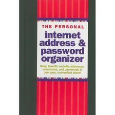 the personal internet, address and password organizer book by john w kreisner