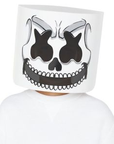 Put a spooky spin on your deejaying with this official Skeleton Marshmello Half Mask! Turn up the music in this attention-getting half mask that's sure to be a hit at Halloween or at any party. Officially licensed Dimensions: 10.5" H x 11" W x 5" D Material: Plastic, mesh Care: Spot clean Imported Skeleton Mask Kids, Spencers Gifts, Plastic Mesh, Half Mask, Black Horse, Halloween Accessories, Halloween Masks, Turn Up, Spirit Halloween