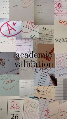 several different types of paper with writing on them and the words academic variation written in red