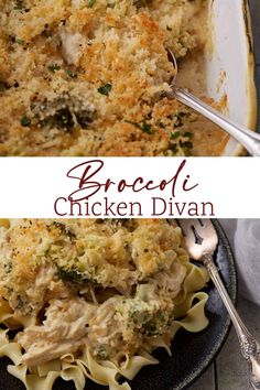 broccoli chicken divan in a casserole dish