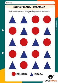 a poster with different shapes and colors on it's back cover, which reads ritmo pisda - palada