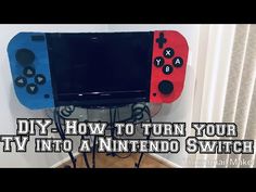 a video game console with the words diy how to turn your tv into a nintendo switch