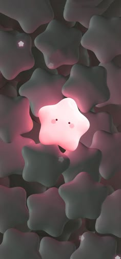 an image of a pink and grey background that looks like it is floating in the air