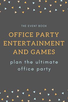 the event book for office party entertainment and games