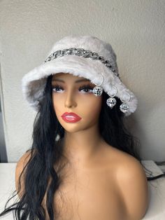 Whether you're attending a music festival, hitting the dance floor, or simply elevating everyday attire, this furry bucket hat is guaranteed to make a lasting impression. Its unique design is a testament to your bold personality and unapologetic love for all things vibrant and glamorous. Disco balls can be removed and put back on easily so you can dress your outfit up and down from day to night! 🪩 Complete with an adjustable tie inside to fit all sizes.  Made to Order. Shipping time between 1-3 Bold Personality, Disco Balls, Bucket Hats, The Dance, Dance Floor, 3 Weeks, Music Festival, Caps Hats, Bucket Hat