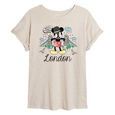 She will love showing off her style with this Disney's Mickey Mouse Juniors' London Rain Flowy Tee. © Disney FEATURES Short sleeves ScoopneckFIT & SIZING Oversized FitFABRIC & CARE Cotton/Polyester Machine wash Imported Size: Xxl. Color: Beige Khaki. Gender: female. Age Group: kids. Pattern: Graphic. London Rain, Kids Pattern, Disney Ladies, Boyfriend Tee, How To Show Love, Pattern Graphic, Oversized Tee, Disney Mickey Mouse, Disney Mickey