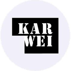 the logo for kar wel is shown in white and black on a white background