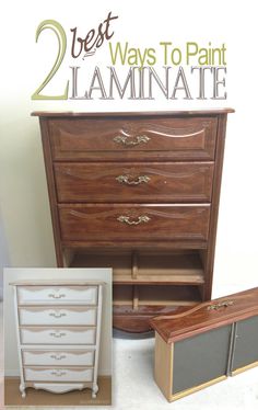 two ways to paint laminate furniture with the words best 2 ways to paint on it