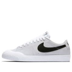 Nike SB Blazer Zoom Low XT 'White Black' 864348-101 (SNKR/Skate/Unisex/Low Top/Gift Recommend) Classic Gray Skate Shoes For Streetwear, Urban White Skate Shoes, White Urban Style Skate Shoes, White Low-top Sneakers For Skating, White Lace-up Skate Shoes, Nike Urban White Skate Shoes, Nike White Urban Skate Shoes, Sporty Low-top Skating Sneakers, Casual White Sneakers For Skating