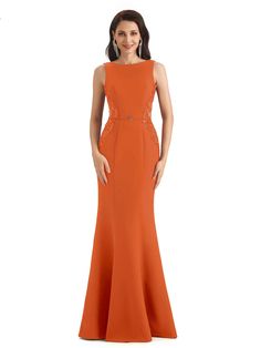 papaya Burnt Orange Dress, Bridesmaid Dresses Online, Satin Bridesmaid Dresses, Online Website, Bride Dresses, Lace Applique, Mother Of The Bride Dresses, Different Fabrics, Papaya