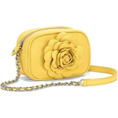 The ultimate ladylike statement bag is made modern with a chic camera bag silhouette. More than 25 hand-curled petals form its classically beautiful rose. Elegant Formal Crossbody Camera Bag, Chic Evening Camera Bag, Elegant Evening Camera Bag, Chic Leather Camera Bag, Brown Leather Crossbody Purse, Brighton Purses, Charms For Bracelets, Vintage Crossbody Bag, Brighton Bags