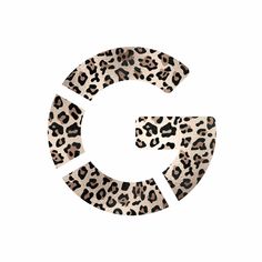 the letter g is made up of leopard print