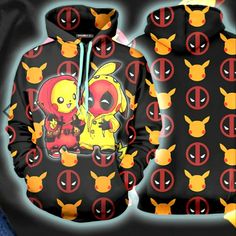 Nwt Marvel Pokmon Deadpool Pikachu Sweatshirt Hoodie All Big Boys Polyester Brand New Sealed Marvel Pikapool Deadpool Hoodie 3d Printed Sweatshirt Pullover Cosplay Coat Jacket Unisex Playful Hoodie With Cartoon Print, Playful Cartoon Print Hoodie, Yellow Casual Sweatshirt With Cartoon Print, Pikachu Hoodie, Deadpool Pikachu, Deadpool Cosplay, Deadpool Movie, Sweatshirt Streetwear, Marvel Deadpool