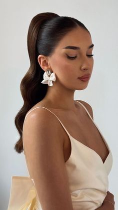 Sleek Prom Hair, Best Prom Hairstyles, Prom Ponytail Hairstyles, Bridal Ponytail, Wedding Ponytail, Chic Ponytail, Elegant Ponytail, High Ponytail Hairstyles, Trendy Wedding Hairstyles