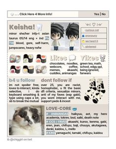 an info sheet with pictures of cats and other things to see in the text below