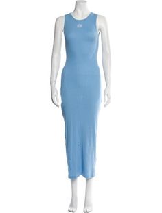 Loewe DressBy JW AndersonBlueEmbroidered AccentSleeveless with Scoop NeckSize not listed, estimated from measurements.Designer Fit: Dresses by Loewe typically fit true to size. Loewe Dress, Scoop Neck, Long Dress, Dress Outfits, Clothes For Women, Dresses, Clothes