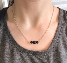 Essential Oil Jewelry, Jewelry Board, Diffuser Necklace, Jewelry Boards, Lava Rock, Minimalist Necklace, Stone Rocks, Gold Plated Chains, Making Jewelry