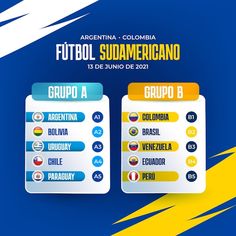 an image of a soccer tournament schedule on a blue and yellow background with white lines