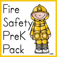 a fire safety printable pack with the words,'fire safety prek pack '