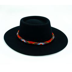 Price includes a Brigitte Sambboho hat & a Red Vogue hatband. Save 10% with this bundle. Select hat size. Hatband is one size fits all. Hatband is removable. The fanciest hat you will ever wear. Sambboho's Brigitte black hat is a dipped crown boater design with a custom trimmed genuine velvet black band. A structured and stiff short-brimmed boater style. Use to make an impression! Dipped crown oval boater hat in Black Trimmed with genuine Velvet Black Band Hat material: 100% soft Brazilian w Winter Festival Fedora With Flat Brim, Red Adjustable Hat With Flat Brim, Flat Brim Winter Fedora For Festivals, Multicolor Wide Brim Hat For Rodeo, Wide Brim Winter Festival Hat, Winter Festival Flat Brim Fedora, Adjustable Red Boater Hat For Beach, Winter Bohemian Fedora For Rodeo, Red Adjustable Winter Felt Hat