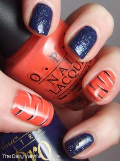 Auburn Tigers Nails, Auburn Nails Designs, Gameday Nails, Denver Broncos Nails, Eagle Nails