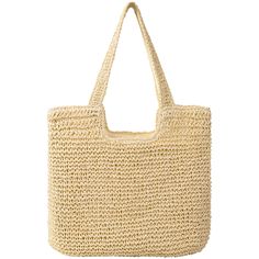 PRICES MAY VARY. LARGE SIZE/ LARGE CAPACITY - 16.5×7×15.7 inches. This straw beach bag is large enough to hold clothing, towels, sunglasses, cosmetics, books, cellphone, purses, food, etc. One inner pocket is convenient for storing cards, cash, and other small items. LIGHTWEIGHT/HIGH QUALITY - This woven beach bag is made of high quality and eco-friendly straw, lightweight, soft and comfortable, but not easy to break. PROFESSIONAL DESIGN - The beach tote bag also features a polyester lining and Woven Beach Bag, Woven Beach Bags, Straw Beach Tote, Large Beach Bag, Swim Gym, Cruise Packing, Packing List For Cruise, Large Beach Bags, Straw Beach Bag