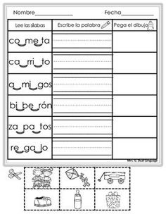 spanish worksheet with pictures and words to help students learn how to read the word