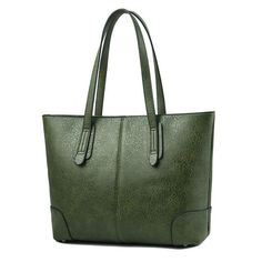 large luxury designer fashion tote handbag Elegant Large Capacity Green Shoulder Bag, Elegant Green Shoulder Bag With Large Capacity, Green Shoulder Bag For Shopping, Casual Faux Leather Top Handle Bag, Classic Green Handheld Shoulder Bag, Casual Faux Leather Shoulder Bag With Top Handle, Casual Green Shoulder Bag For Office, Classic Green Handheld Bag, Green Tote Shoulder Bag For Office