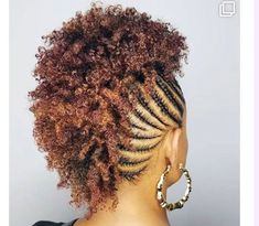 BabyBambino Braided Sides Mohawk, Braided Mohawk For Black Women, Cornrow Updo On Natural Hair, Braided Mohawk Black Hair, Mohawk Hairstyles For Black Women, Mohawk Braid Styles, Cornrow Mohawk, Natural Hair Mohawk, Mohawk Braids