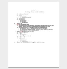 an outline for a research paper with the title and page numbers in red, on top of