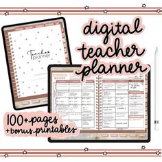 the digital teacher planner is open and ready to be used