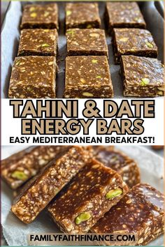 Struggling to find a healthy breakfast or snack that’s portable, satisfying, and naturally sweetened? These Tahini and Date Energy Bars are a perfect Mediterranean Diet breakfast meal, packed with wholesome ingredients and offering an easy Mediterranean Diet Recipe ideal for a quick vegetarian breakfast on the go. Save this pin to discover more Mediterranean Diet Recipes and keep these delicious, nutritious breakfast ideas ready for busy mornings or midday pick-me-ups!