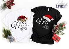 ♡ Matching Couple Christmas Shirts ♡ Listing is for shirt only. Price is for one shirt only. To add additional shirts to your cart, please select style & size, add to cart. Then return to cart to add additional items. >>---->SHIRT DETAILS <----<< ♡ Vivid, one-of-a-kind Design ♡ Professionally Printed ♡ Super soft ring-spun cotton ♡ Pre-shrunk fabric ♡ Unisex relaxed fit Shipping delays possible due to pandemic. The best way to get the size you need is to measure a shirt tha Couples Christmas Gift, Couples Christmas, Couple Christmas, Christmas Gifts For Couples, Garment Fabric, Our First Christmas, Matching Couple, Teacher Tees, Christmas Couple