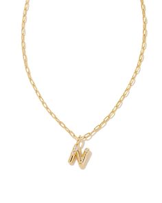 Personalize your everyday look with the Crystal Letter N Gold Short Pendant Necklace in White Crystal. Whether you’re rocking your initial or a loved one’s, this sentimental layer is one you’ll keep coming back to again and again.Size: 16" chain w/ 3" extender, 0.62"L X 0.35"W pendant Steve Madden Mules, Short Pendant Necklace, Eyewear Kids, Gold Letter Necklace, Gold Shorts, Letter N, Buy Crystals, Initial Jewelry, Again And Again