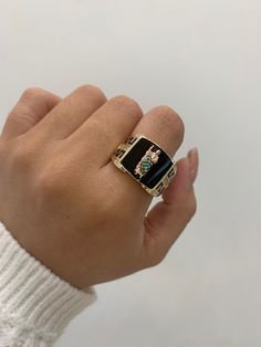 14k beautiful san judas tadeo ring, size 10, can be made to the measurement you need, contains cubic zircoinias that add brightness to the piece, ideal for men and women, item sold by piece , weight undetermined . San Judas Ring, Rings Statement, Statement Rings, Jewelry Rings, Ring Size, Size 10, Men And Women, For Men, Ring