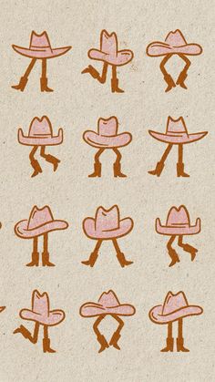 an image of cowboy hats drawn on paper