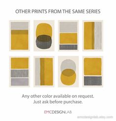 an advertisement with the words,'other prints from the same series any color available on request just ask before purchase