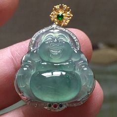 100% New Authentic Type A Lucky Jade With 18k Gold High Quality Pendant From Myanmar Guarantee Luxury Aquamarine Yellow Gold Jewelry, Elegant Blue Jade Jewelry, Luxury Green Aquamarine Jewelry, Green High Luster Jewelry For Gift, High Luster Green Jewelry For Gift, Tree Jewelry, Blue Jade, Jewelry Tree, Jade Jewelry