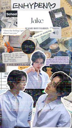 the collage shows two people in white shirts