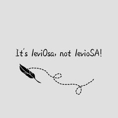 the words it's leviosa not leviosa written in black ink on a gray background