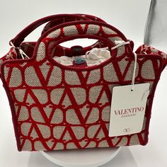 Brand New Comes With Long Shoulder Strap And Dust Bag Jewel Logo, Valentino Garavani Bag, Valentino Handbags, Vintage Valentino, Juicy Couture Charms, Mini Bucket Bags, Luxury Purses, Mini Tote, Nappa Leather