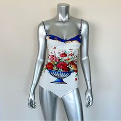 Dolce & Gabbana Women Swimsuit Size S Authentic Retail 750$! Worn Previously Couple Times. Excellent Condition. Pls See Photos For Measurements. Dolce And Gabbana Blue, Women Swimsuit, One Piece For Women, Women Swimsuits, Womens Swim, One Piece Swimsuit, Dolce And Gabbana, Blue White, Blue And White